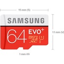 Pamäťové karty Samsung EVO+ microSDXC 64GB UHS-I U1 + adapter MB-MC64DA/EU
