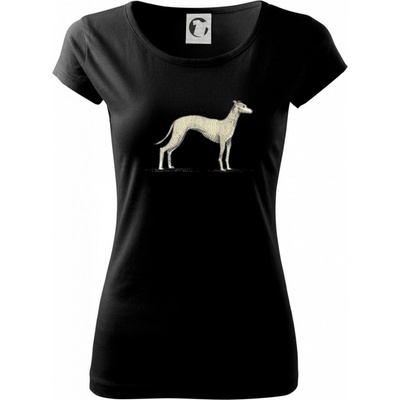 Vintage Whippet Pure dámske tričko Čierna