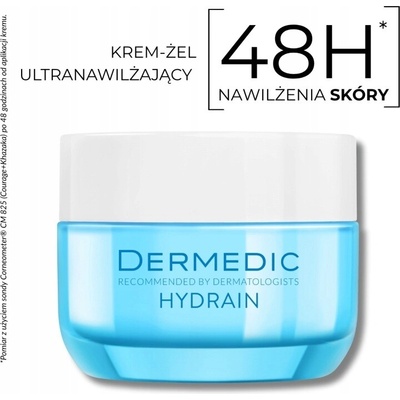 Dermedic Hydrain3 Hialuro hĺbkovo hydratačný krémový gél 48h Hyaluronic Ultra-Hydration 50 g