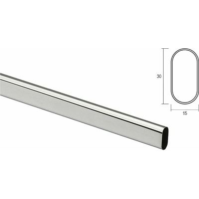 Satos Šatní tyč CR 2m 30x15x0,7 oválná