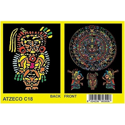 Colorvelvet L62 Aztékovia zamatová omaľovánka obraz 47x35cm séria Black