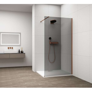 POLYSAN Esca - Душ стена Walk-In 90x210 см, Antidrop, опушено стъкло/матова мед ES1290-09 (ES1290-09)