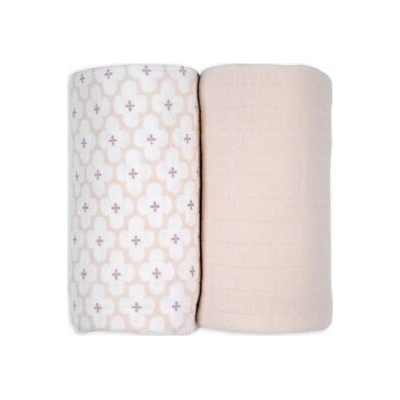 LODGER Swaddler Solid Matcha 110 x 110 cm Powder 2 ks
