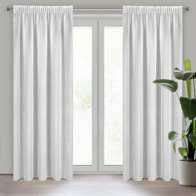 EUROFIRANY ZÁCLONA NA PÁSCE LOARA 140X270 CM BÍLÁ