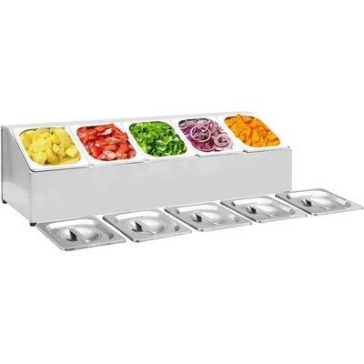 Nástavba na gastronádoby pro 5 GN 1/6 nádoby nerezová ocel
