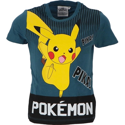 Sahinler dětské tričko Pokémon Pikachu bavlna zeleno černé