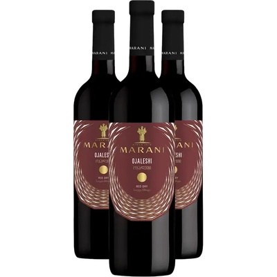Marani OJALESHI červené polosladké víno 11,5% 3 x 0,75 l (holá lahev)