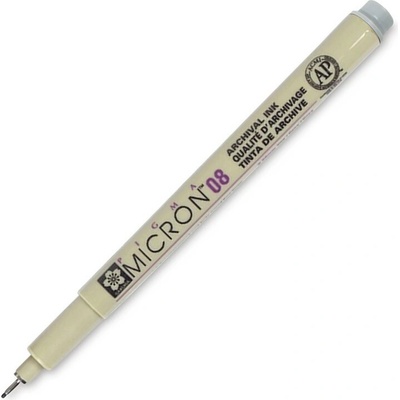 Technický liner SAKURA Pigma Micron 08 světle šedý 0,5 mm