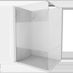 Mexen Kioto преграда за душ Walk-in 110 x 200 см, прозрачно/матово 8 мм, шлифован никел - 800-110-101-97-35 (800-110-101-97-35)