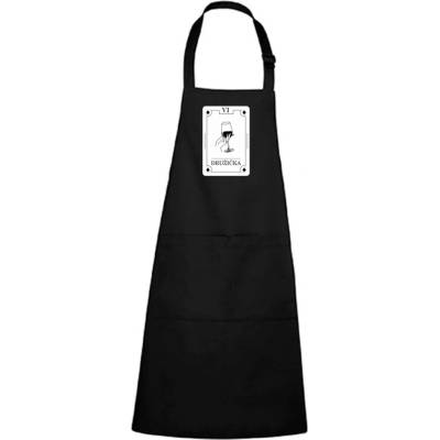 Dobrý Triko Zástěra s potiskem Družička tarot Černá