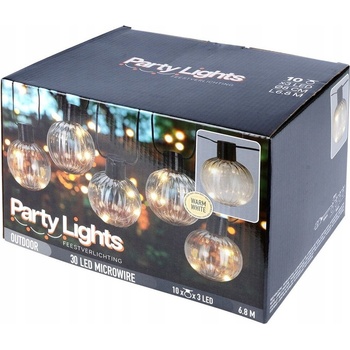 PROGARDEN Svetelná reťaz LED PARTY 10 žiaroviek 6,8m KO-AF5300250