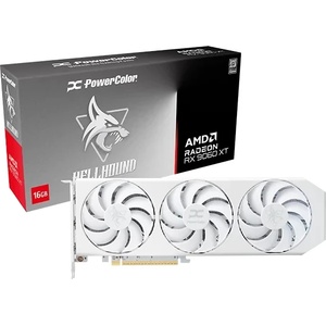PowerColor Radeon RX 9060 XT Hellhound White 16GB GDDR6 128bit (RX9060XT 16G-L/OC/WHITE) Видео карти