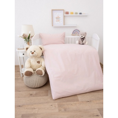 MKLuzkoviny.cz bavlna povlečení Renforcé do postýlky Jasmine pudrová 100 x 135 cm 40 x 60 cm – Zbozi.Blesk.cz