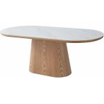 Bogdan Furniture Europe Трапезна маса lary бял мрамор/натурален дъб