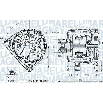 Alternátor MAGNETI MARELLI 063731406710