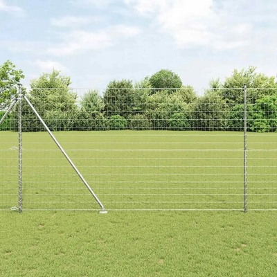 VidaXL Pletivo Euro s 7 dráty, 1,5 x 10 m, pozinkovaná Ocel