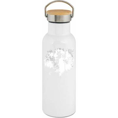 123TRIKO termoska Jezdec terénem, bílý tisk 500 ml