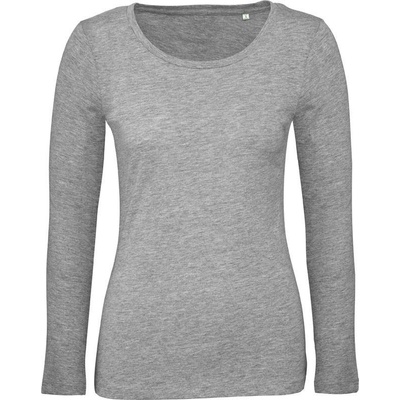 B&C Inspire LSL T /women Dámske tričko s dlhým rukávom sivá sport