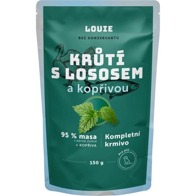 Louie Morčacia s lososom a žihľavou 150 g