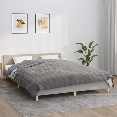vidaXL Zátěžová deka šedá 13 kg textil 200x220