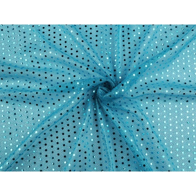 Prima-obchod Flitrový úplet Ø4 mm, barva 6 modrá azurová