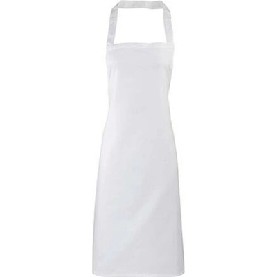 Premier Workwear Zástěra s laclem z biobavlny bez kapsy PR102 White 60x87cm