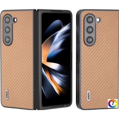 Samsung Galaxy Z Fold6 Удароустойчив ABEEL Carbon Fiber Калъф и Протектор