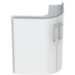 Geberit Selnova Compact - Шкафче за умивалник, 69x55x60 см, 2 врати, лъскаво бяло/матово бяло 501.486. 00.1 (501.486.00.1)