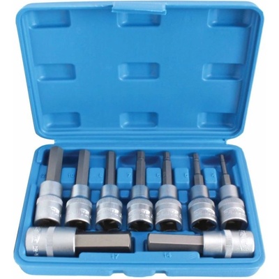 Zástrčné hlavice Imbus 1/2" H4-H17, prodloužené 80 mm, sada 9 ks - SATRA S-H912S