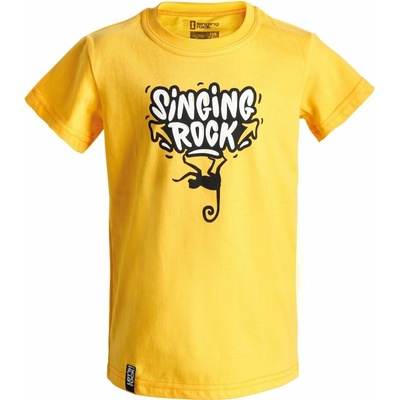 Singing rock Monkey detské tričko žltá