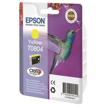 Image 1 of Compatible ГЛАВА ЗА EPSON STYLUS PHOTO R 265/360/RX 560/585/685/P 50/PX 650/660/700/710/720/800/810 - Yellow - T0804Y - G&G - 520 pages / 8 ml (C13T08044011)