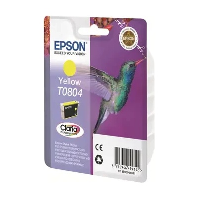 Compatible ГЛАВА ЗА EPSON STYLUS PHOTO R 265/360/RX 560/585/685/P 50/PX 650/660/700/710/720/800/810 - Yellow - T0804Y - G&G - 520 pages / 8 ml (C13T08044011)