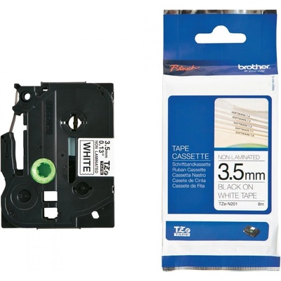 Brother TZE-N201 černý tisk/bílý podklad 3,5 mm x 8 m originální páska – Zboží Dáma