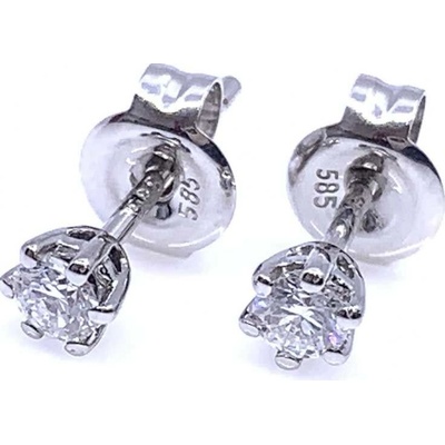 Jan Kos jewellery zlaté náušnice s briliantem 83000371