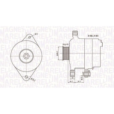 Alternátor MAGNETI MARELLI MQA2062 MQA2062