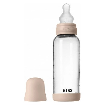 Bibs antikoliková sklenená fľaša so silikón cumlíkom Blush 240ml