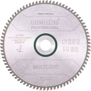 Metabo - Пилен диск 250x30 мм, 80 зъба 628088000 (628088000)