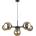 Keter Lighting Пендел KALIOPE II 6xE14/50W/230V черен/опушен бежов (KE0159)