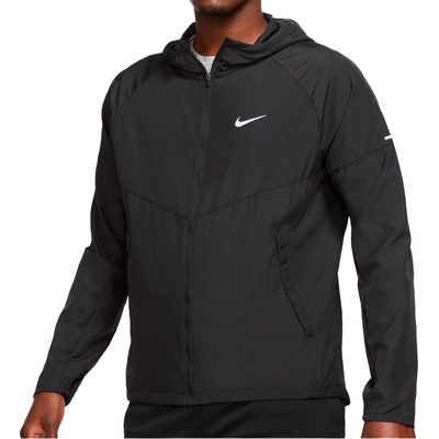Nike Мъжко яке за бягане Nike Repel Miler Running Jacket - Black / Black / Reflective Silver - размер XL (028-0418-0314)