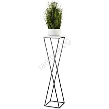 Image 1 of HowHomely Стойка за цветя LOFT 100x24 см черен/бял (DD0426)