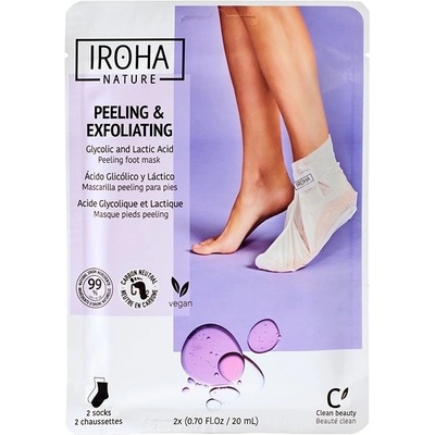 IROHA NATURE peelingová a exfolační maska na nohy 1 pár