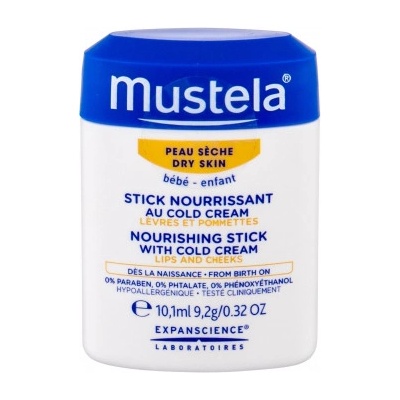 Mustela Bébé Nourishing Stick With Cold Cream denný pleťový krém na suchú pleť 10,1 ml