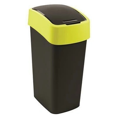 Curver Odpadkový kôš s výklopným vekom, 45 l, Pacific flip bin, čierny žltý