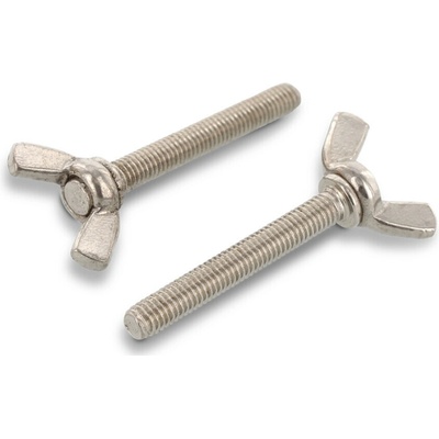 INOX DIN 316 křídlový šroub, americká forma, nerez A2 Varianta: DIN 316 křídlový šroub, americká forma, nerez A2 M4X10 – Sleviste.cz
