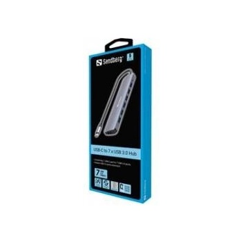 Sandberg SNB-136-40 USB-C към 7x USB-A (USB 3.0) хъб