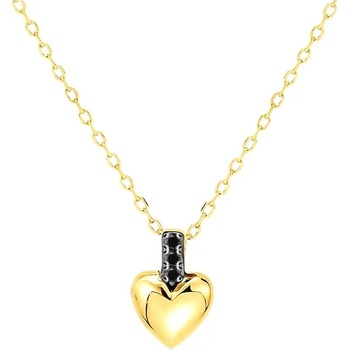 Image 1 of SAVICKI колие със сърце savicki: злато. черни диаманти