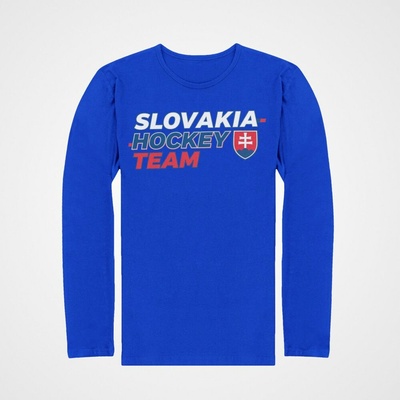 Tričko s dlhým rukávom Slovakia Hockey Team modrá