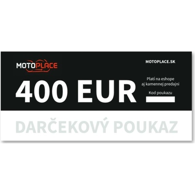 Darčekový poukaz 400 EUR Typ poukážky: Fyzický (pošleme na adresu)