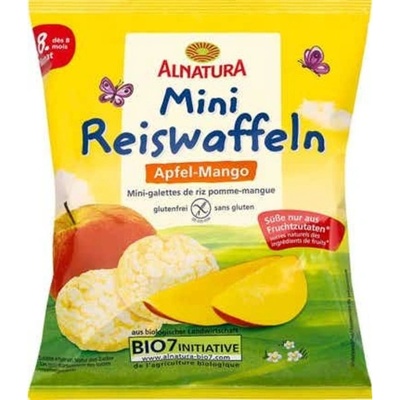 ALNATURA BIO Sušenky rýžové mini s jablky a mangem 35 g