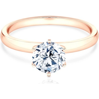 Savicki Zásnubný prsteň ružové zlato laboratórny diamant SV R11 LAB R
